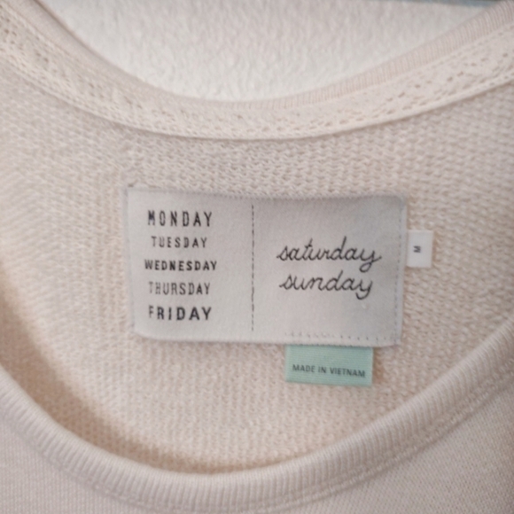 Anthro Saturday Sunday Cream Ceridwen Dress M - Picture 6 of 6